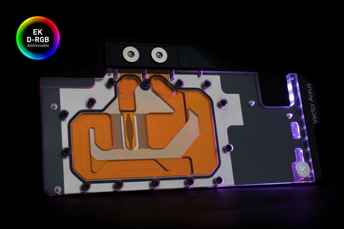 Водоблок EKWB EK-Quantum Vector Aorus RTX 2080 D-RGB Nickel + Plexi для видеокарт Gigabyte Aorus GeForce RTX 2080 8G