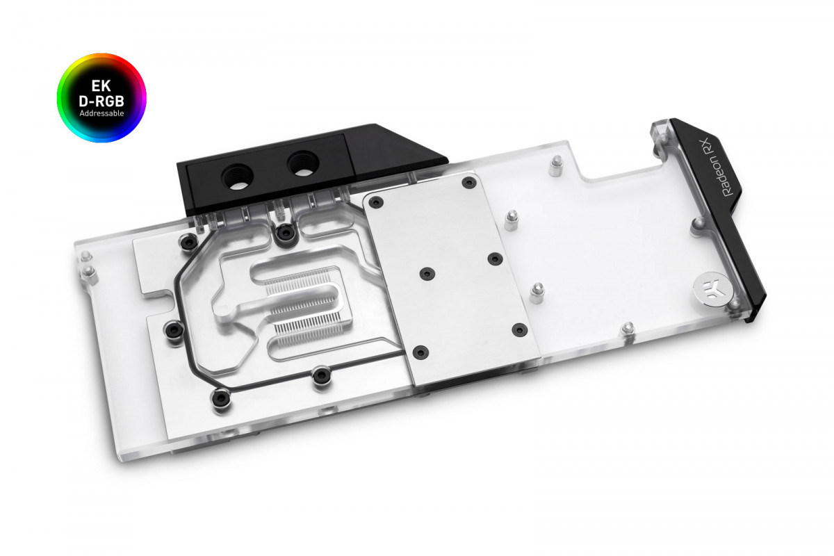 Водоблок EKWB EK-Quantum Vector Radeon RX 5700 +XT D-RGB - Nickel + Plexi для видеокарт AMD RX5700XT