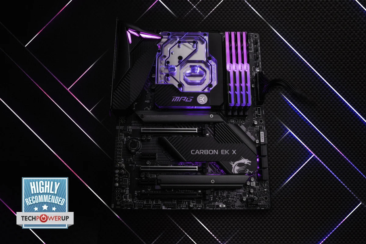 Материнская плата с водоблоком EKWB EK-Quantum MSI MPG Z490 CARBON EK X D-RGB