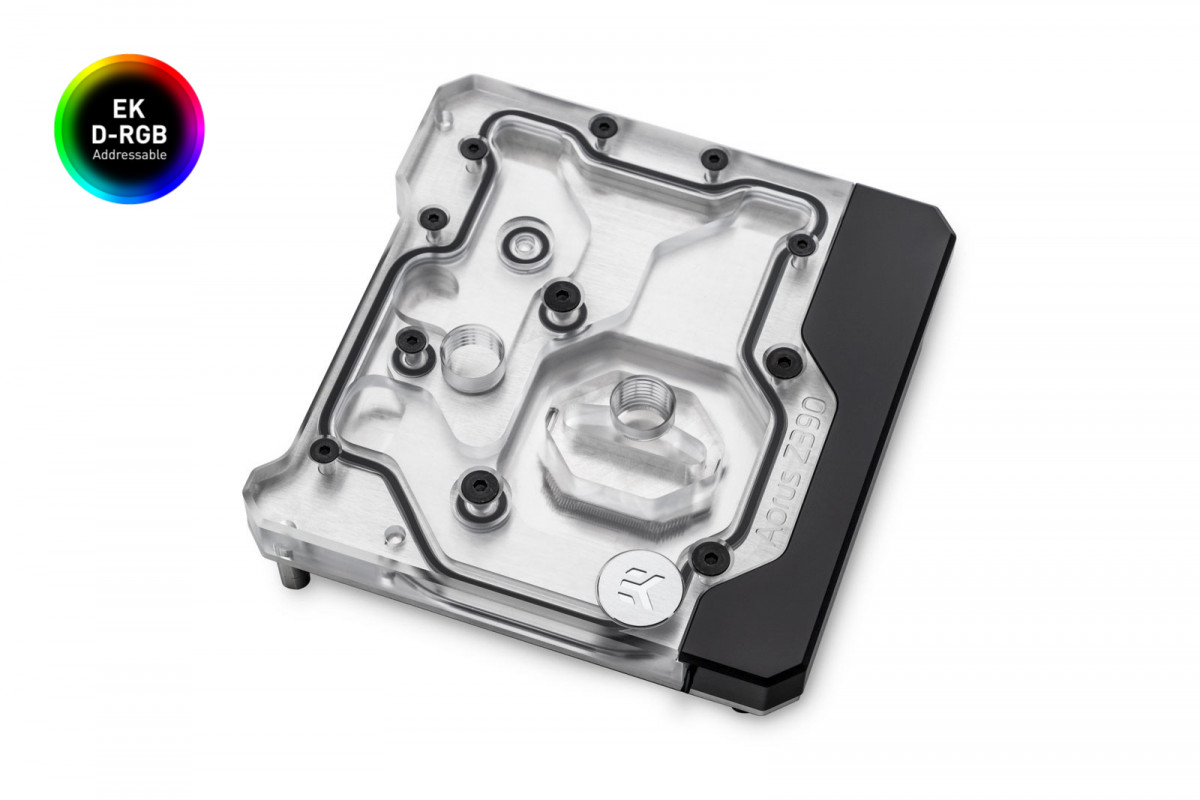 Водоблок для материнской платы  Gigabyte Z390 Aorus EKWB  EK-Momentum Aorus Z390 Master D-RGB - Plexi