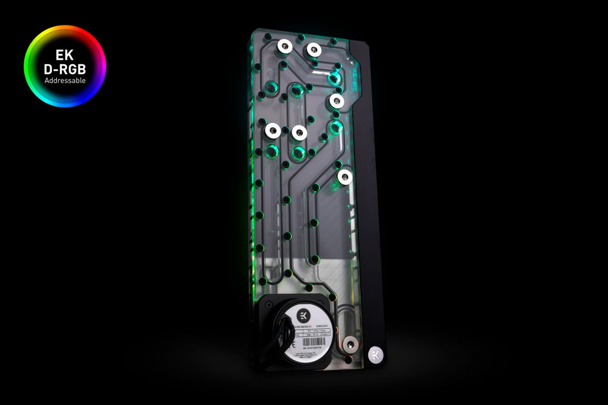 Водоблок для корпуса Fractal Design EKWB EK-Quantum Reflection Fractal ATX D5 PWM D-RGB - Plexi