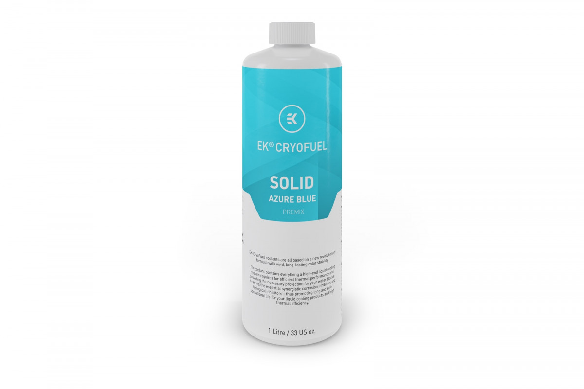 Охлаждающая жидкость цвета лазурь EKWB EK-CryoFuel Solid Azure Blue (Premix 1000mL)