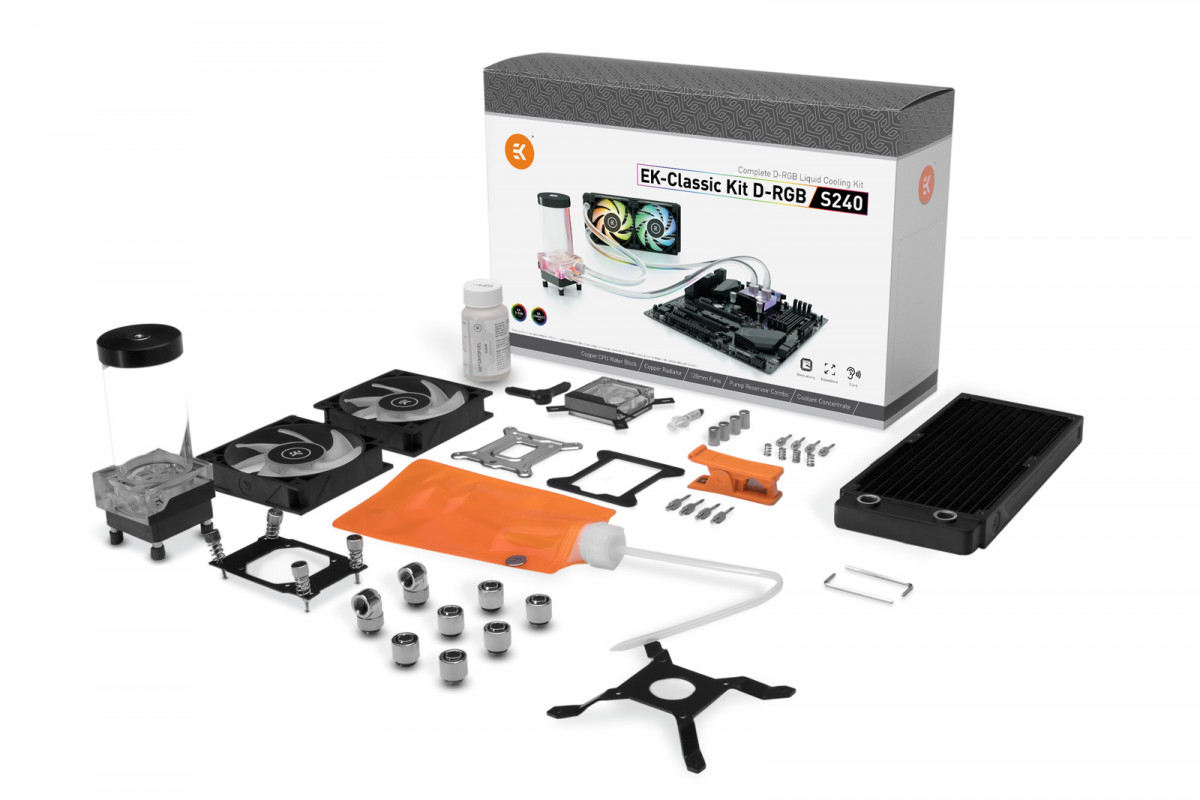 Набор жидкостного охлаждения EKWB  EK-Classic Kit S240 D-RGB с радиатором 120х240