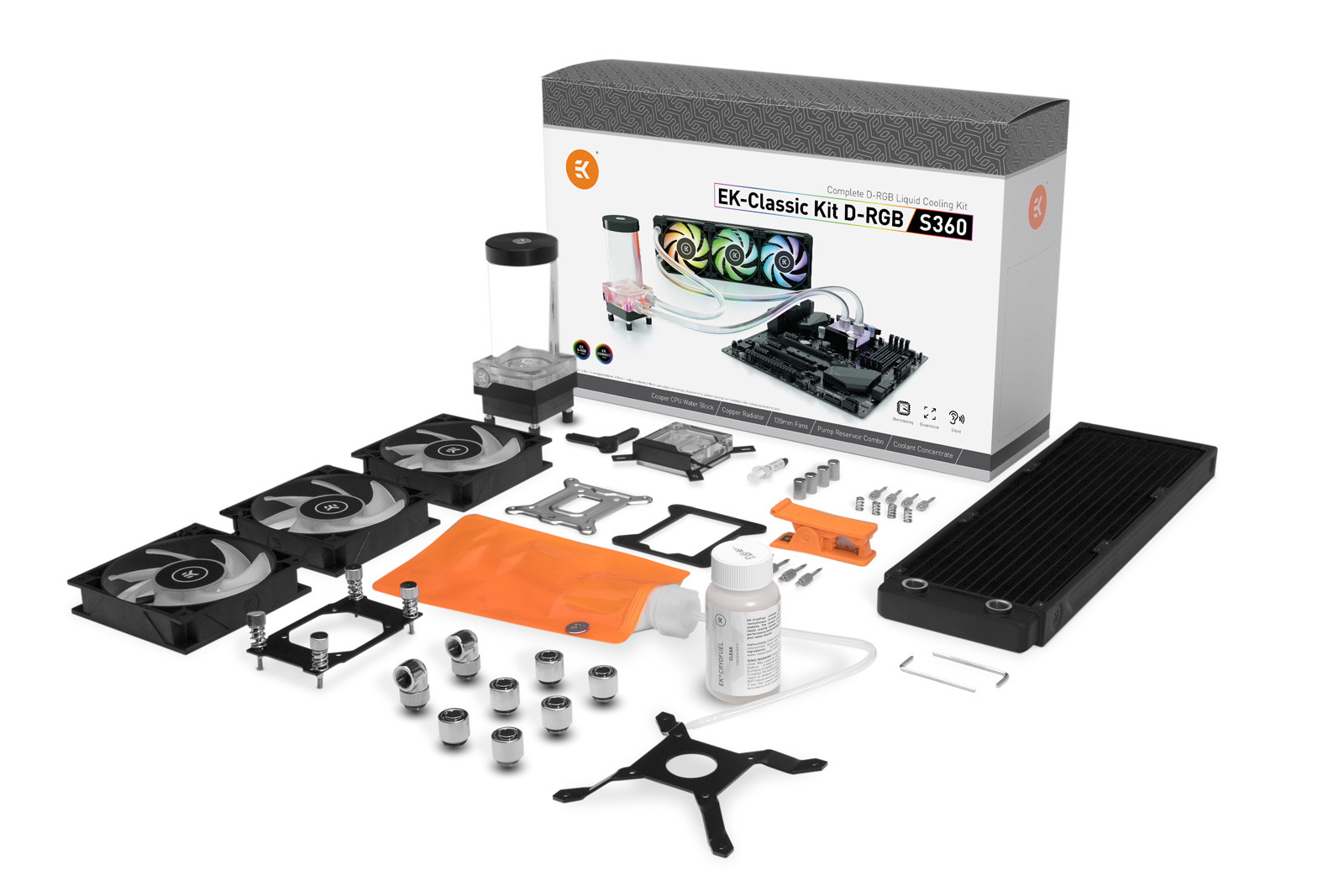 Набор жидкостного охлаждения EKWB  EK-Classic Kit S360 D-RGB с радиатором 120х360