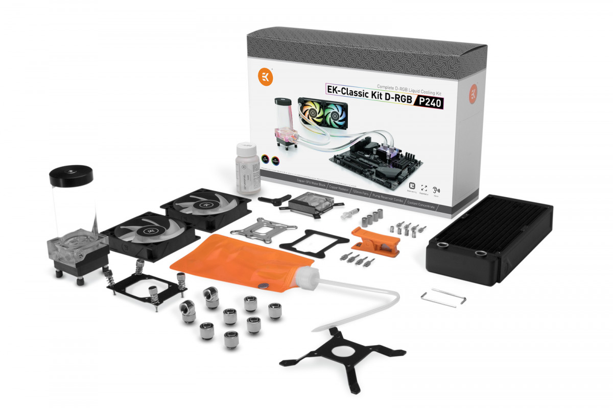Набор жидкостного охлаждения EKWB  EK-Classic Kit P240 D-RGB с радиатором 120х240