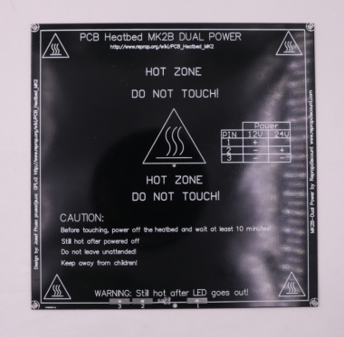 Нагревательный стол для 3D принтера MK2B (PCB, черный)