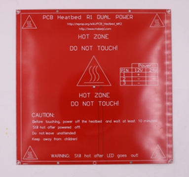 Нагревательный стол для 3D принтера (PCB R1, красный)