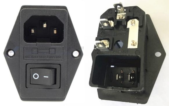 Выключатель с разъемом питания (250В, 15А)