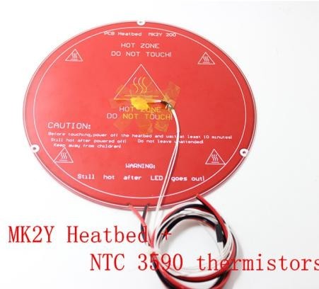 Нагревательный столик PCB 220mm MK2Y + LED + Резистор + Кабель + NTC Термисторы с Dupont