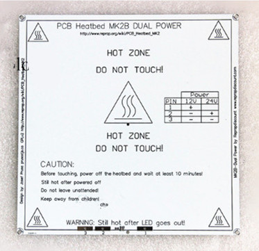 Нагревательный стол для 3D принтера MK2B (214x214x1.6мм)