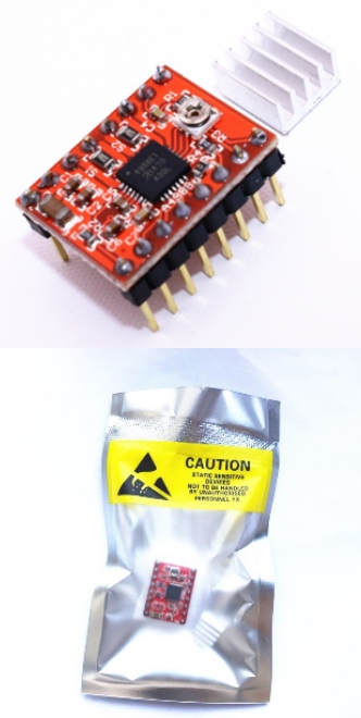 Драйвер шагового двигателя A4988 (аналог, красная плата, 1.5А)