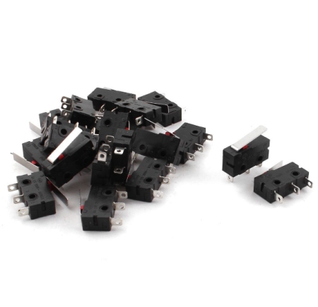 Микровыключатель SPDT (250В, 5А, 3 контакта, 16 мм)