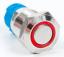 Кнопка металлическая (12 мм, антивандальная, влагозащищенная, красная, 12-24В)