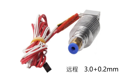 Экструдер в сборе Bowden V5 с датчиком температуры и термистором (0.2мм, филамент 3.0мм)