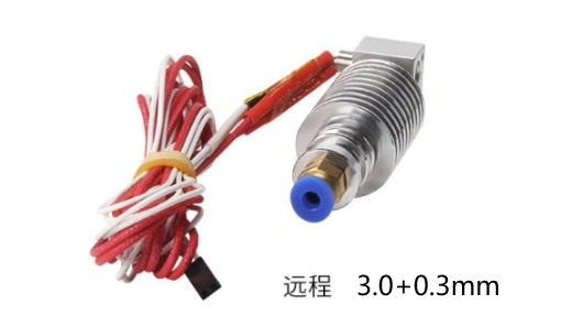 Экструдер в сборе Bowden V5 с датчиком температуры и термистором (0.3мм, филамент 3.0мм)