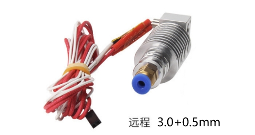 Экструдер в сборе Bowden V5 с датчиком температуры и термистором (0.5мм, филамент 3.0мм)