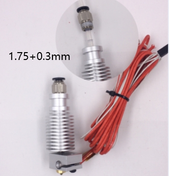 Экструдер в сборе Bowden V6 с датчиком температуры и термистором (0.3мм, филамент 1.75мм)