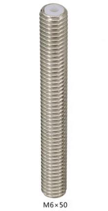 Термобарьер для 3D принтера MK с тефлоновой трубкой (M6x26мм, 1.75мм, цельная резьба)