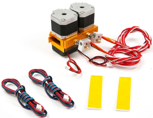 Экструдер в сборе MK8 (двойной, 0.4мм, филамент 1.75мм)