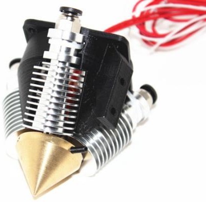 Экструдер с латунным соплом 3 канала для  Prusa I3 под нить 1,75мм с соплом 0,4 мм