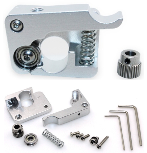 Экструдер MK10 (алюминиевый, левая сторона, 26 зубьев, филамент 1.75мм)