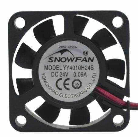 Вентилятор охлаждения 4010 (24В DC, 0.09А, кабель 20см, размер 40x40x10мм, премиум-качество)