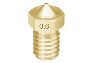 Сопло V5 V6 0.6мм (латунь, M6, 1.75мм)