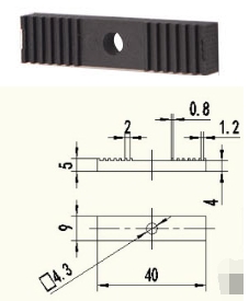 Нейлоновый зажим для ремня (9x40, совместим с ремнями 6/10мм)