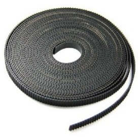 Черный зубчатый ремень GT2 (стекловолокно, 6мм, средней жесткости, улучшенное качество материалов)