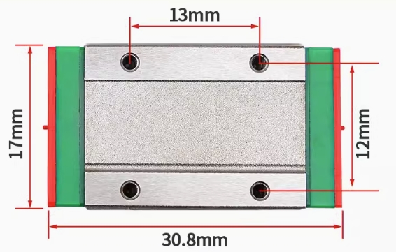 аретка (блок) скольжени¤ дл¤ линейной направл¤ющей MGN7H (аналог)