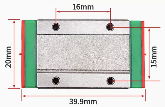 аретка (блок) скольжени¤ дл¤ линейной направл¤ющей MGN9H (аналог)