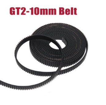 Черный зубчатый ремень GT2 (стекловолокно, 10мм)