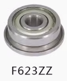 Ўариковый подшипник с фланцем F623ZZ
