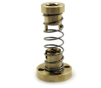 Антилюфт гайка T8 с пружинным компенсатором для ходового винта T8