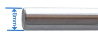 Хромированный направляющий вал (8х380мм)