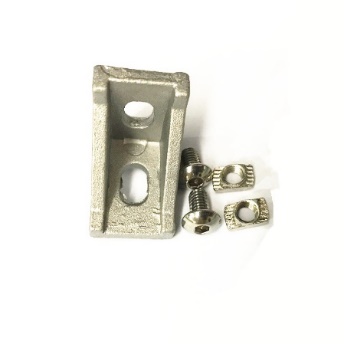 Угловой кронштейн c гайками и винтами для алюминиевого профиля (20?20мм)