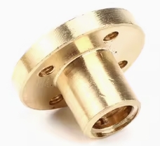 Медная гайка для ходового винта T10 (шаг 2мм, четырехзаходняя)