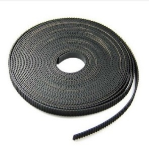 Черный зубчатый ремень S2M (резина, 6мм)