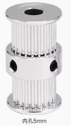 Двойной шкив для ремня GT2-6мм (20 зубьев, 5мм)