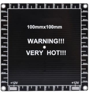 Алюминиевый теплоотвод  пластина для OpenBuilds 100 * 100 * 2мм для 3D 12-24v