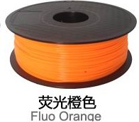 Филамент для 3D принтера PLA флуоресцентный (оранжевый, 1кг, 1.75мм)