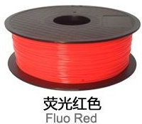 Филамент для 3D принтера PLA флуоресцентный (красный, 1кг, 1.75мм)