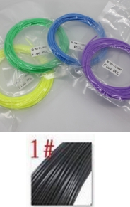 Филамент для 3D ручки PCL (черный, 5М, нить 1.75мм)