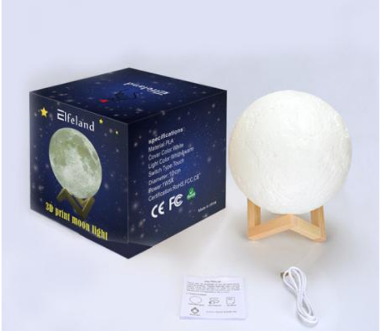 Ключевая версия 3D-печати Moon Shadow Light