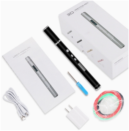 3D-ручка D3 (черная, высокотемпературная, US вилка)