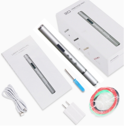 3D-ручка D3 (серебристая, высокотемпературная, US вилка)