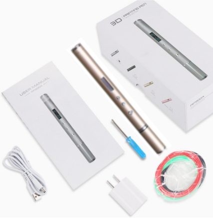 3D-ручка D3 (золотая, высокотемпературная, EU вилка)
