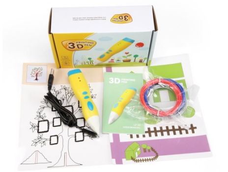 3D-ручка D10 (желтая (низкотемпературная, с батареей)