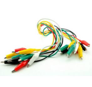 Набор проводов с зажимами(крокодилы) 50см, 10 штук