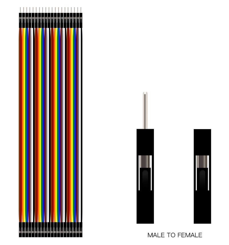 40-контактный соединительный шлейф Папа-Мама, 20см